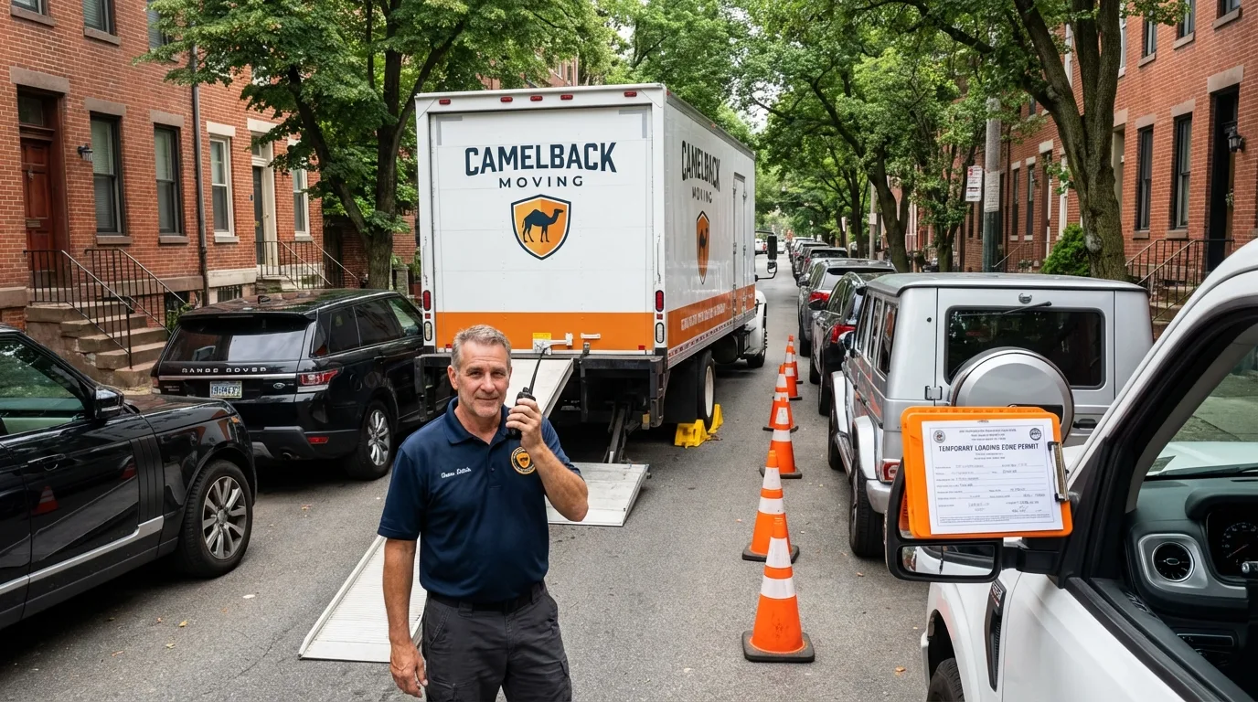 City street loading permit setup in White Plains, NY